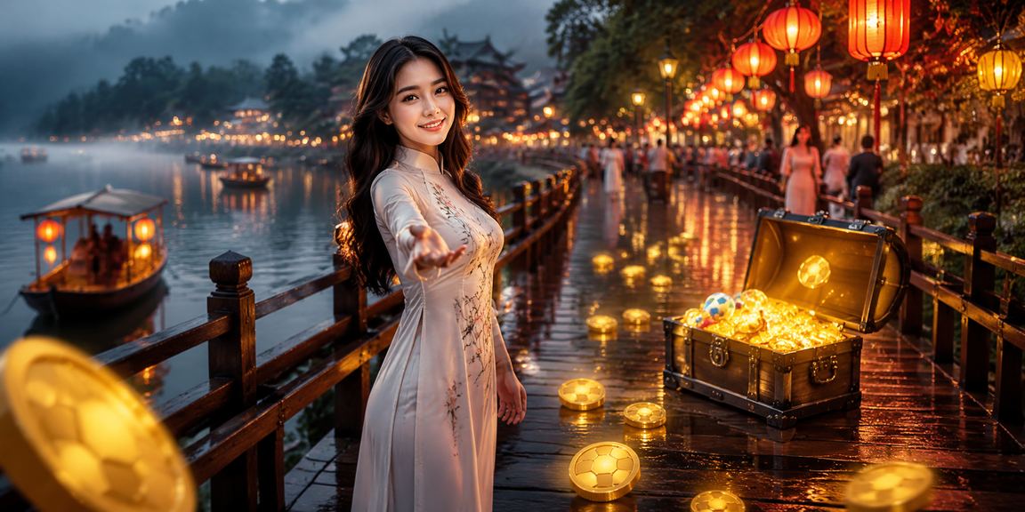 Khung cảnh chợ đêm Đà Lạt với người dùng tìm hiểu điều khoản dịch vụ trên điện thoại