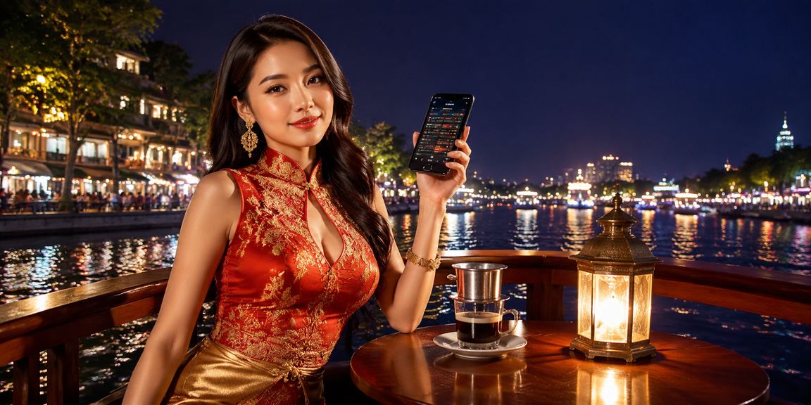 Người chơi tại Hà Nội thưởng thức cà phê và truy cập sảnh live casino trên điện thoại